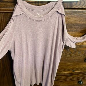 Purple Top with open sleeves